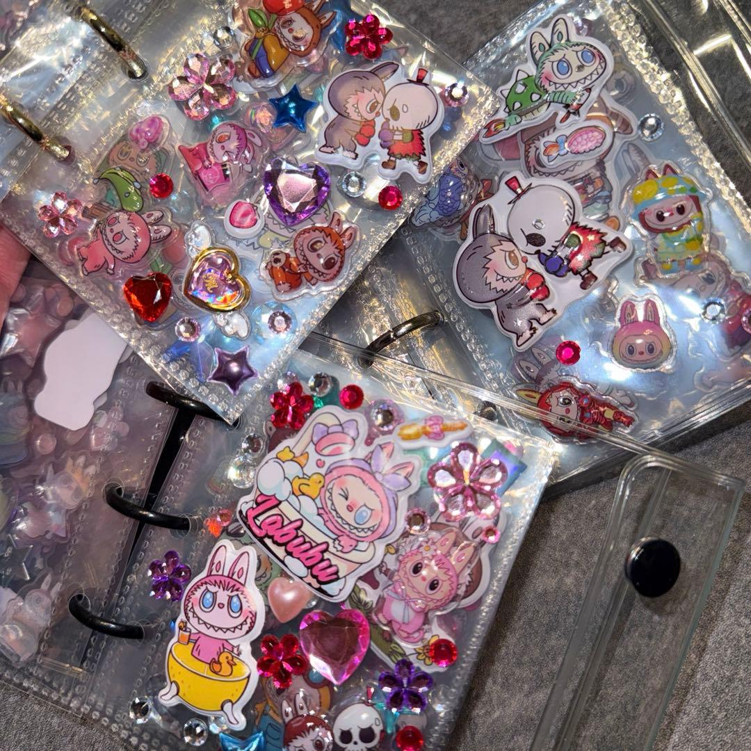 ラブブシール、和柄ボンボンドロップ、シャカシャカシール帳完成品4冊セット