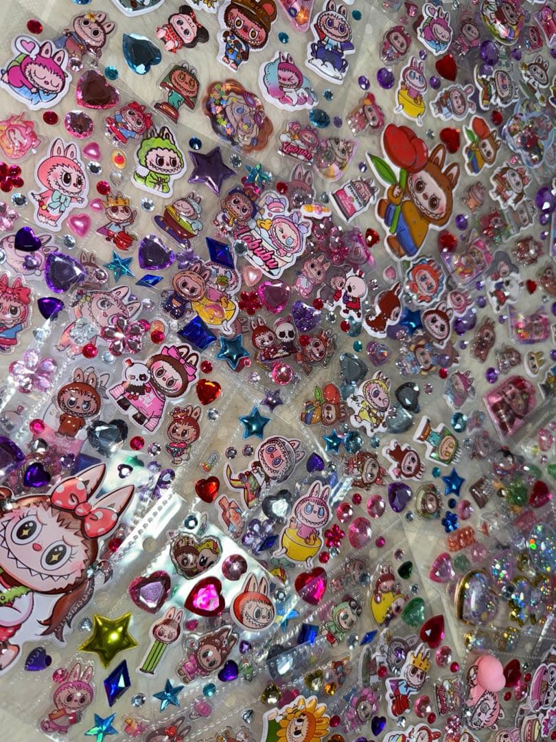 ラブブシール、和柄ボンボンドロップ、シャカシャカシール帳完成品4冊セット