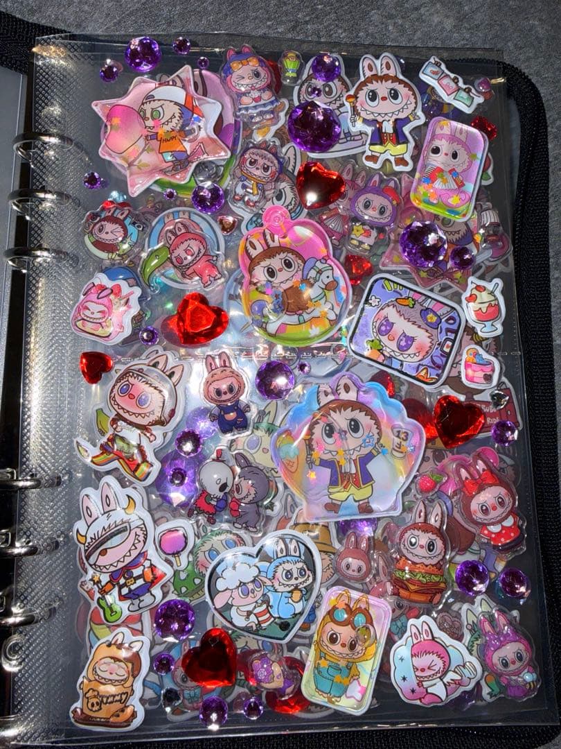 ラブブシール、和柄ボンボンドロップ、シャカシャカシール帳完成品4冊セット