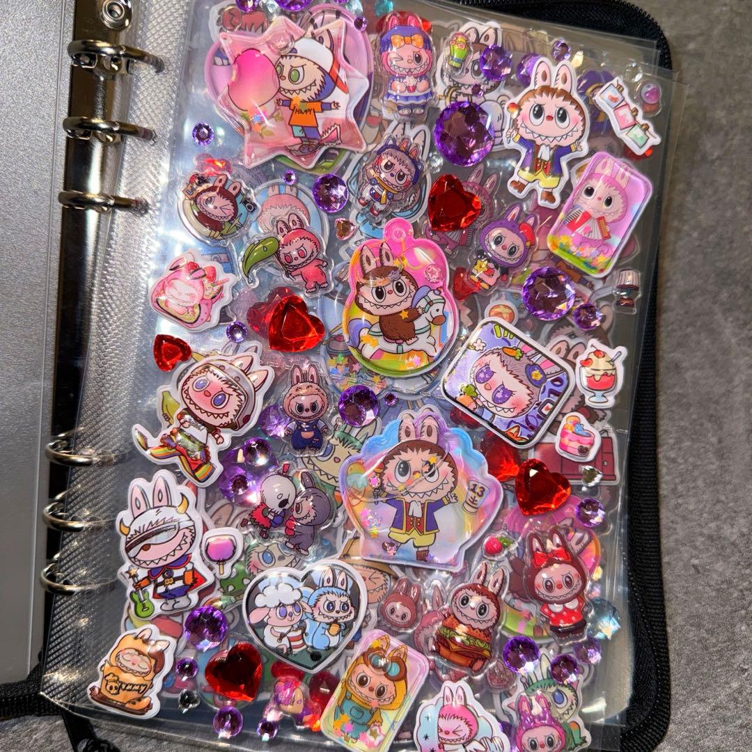 ラブブシール、和柄ボンボンドロップ、シャカシャカシール帳完成品4冊セット