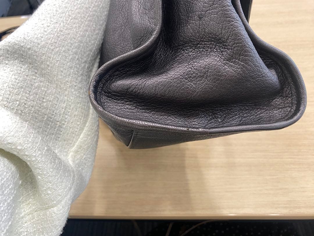 バレインシアガ　ダークグレー レザー ショルダーバッグ