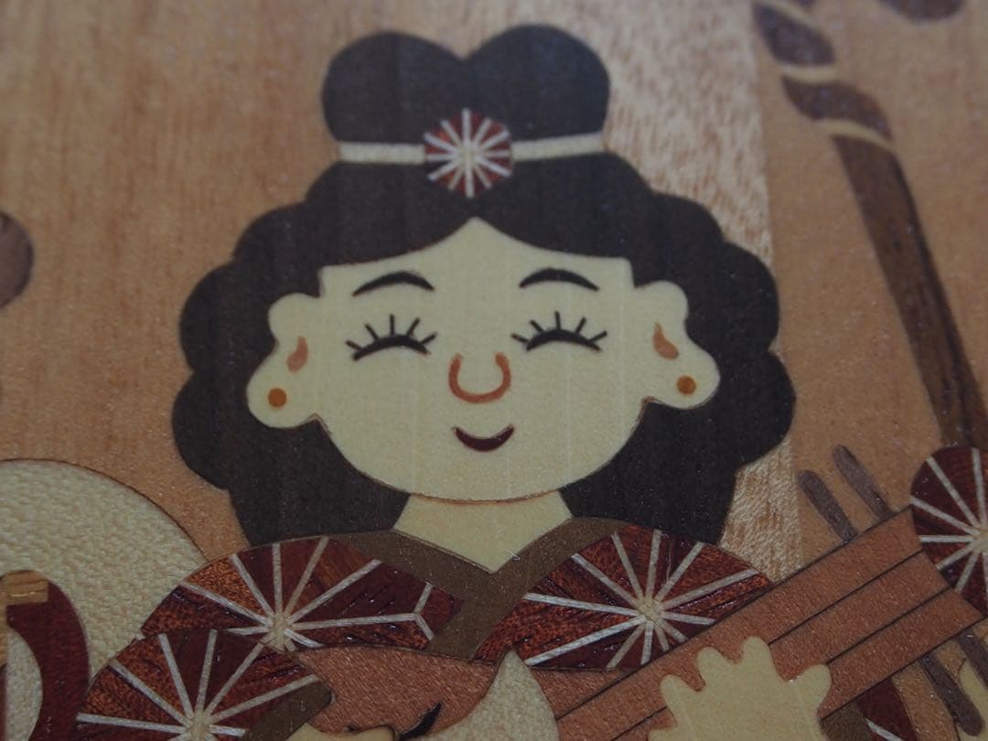 銀*様 箱根寄木細工　木象嵌(額)七福神