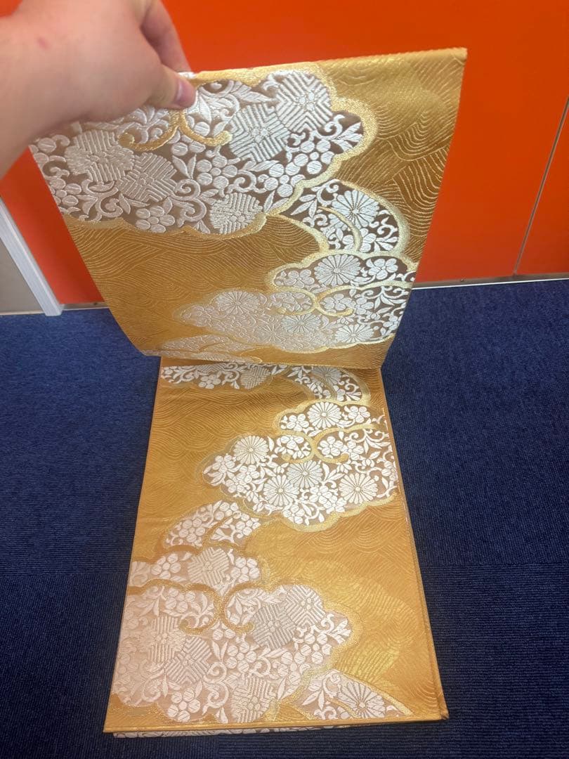 2700 袋帯 古代彫金紋 西陣織 金糸　高級上質上品　約440cm 未使用