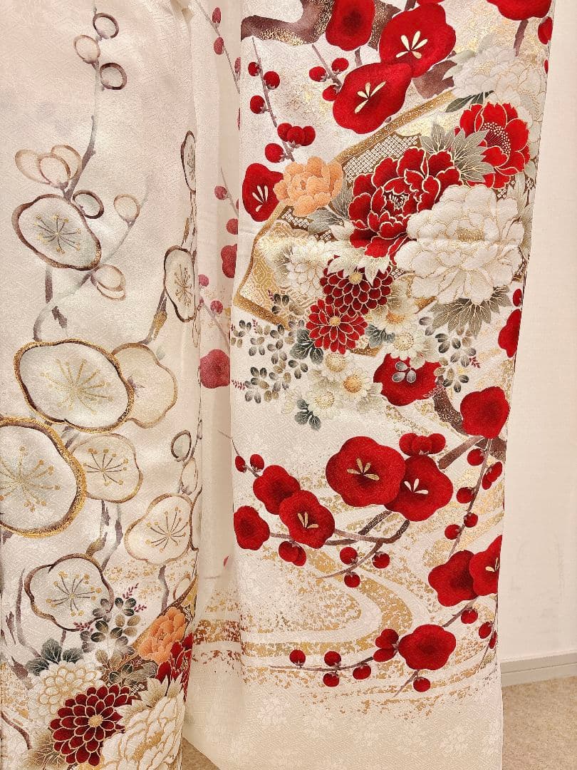 白地古典　上品な振袖フルセット