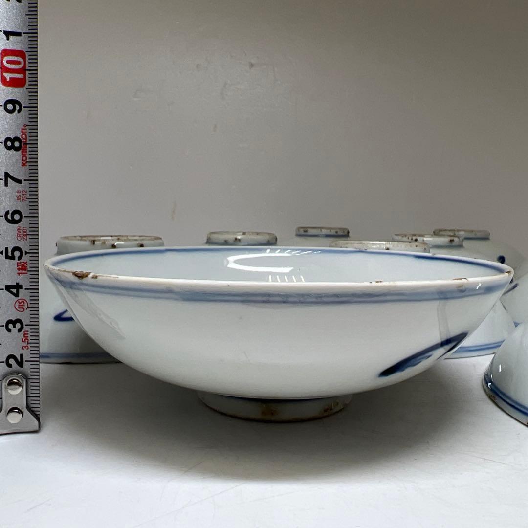 中国清時代　雅在銘　古染付青花鉢10客　木箱付　東Y7-0821⭐︎2Fトコエ