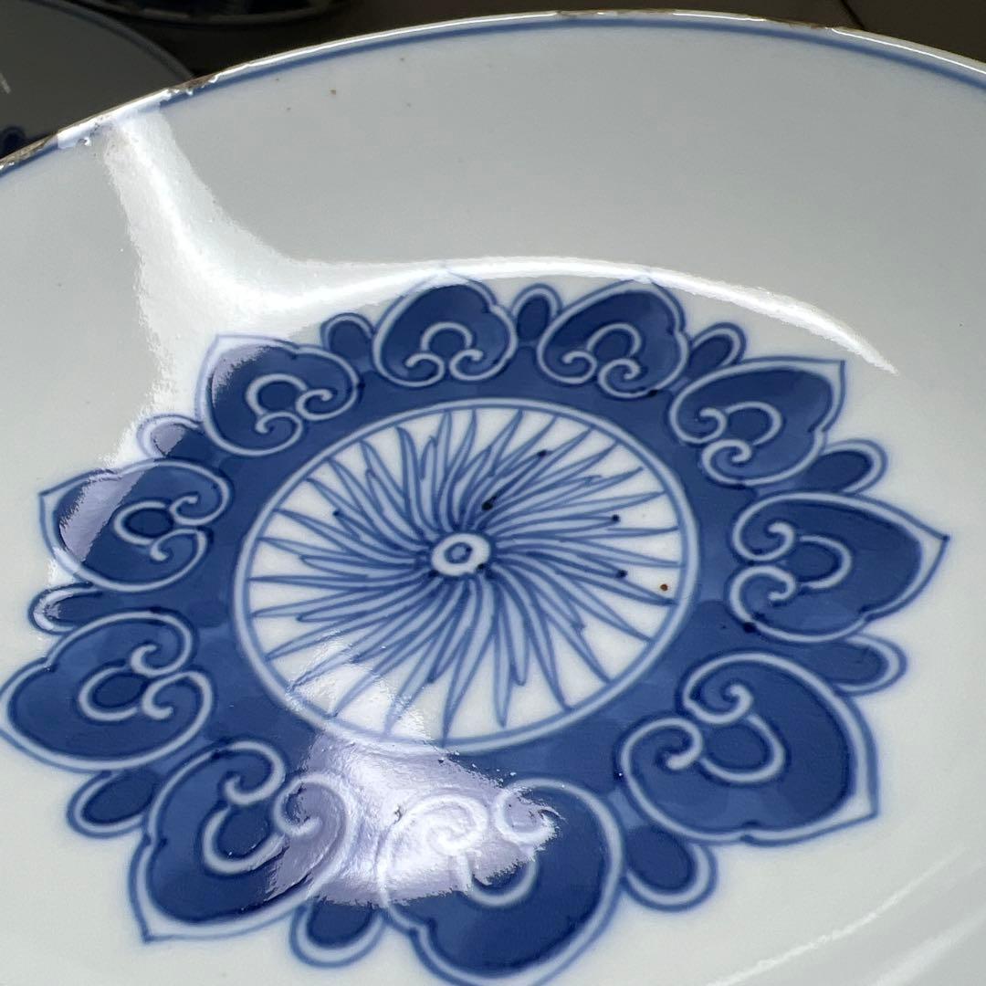 中国清時代　雅在銘　古染付青花鉢10客　木箱付　東Y7-0821⭐︎2Fトコエ