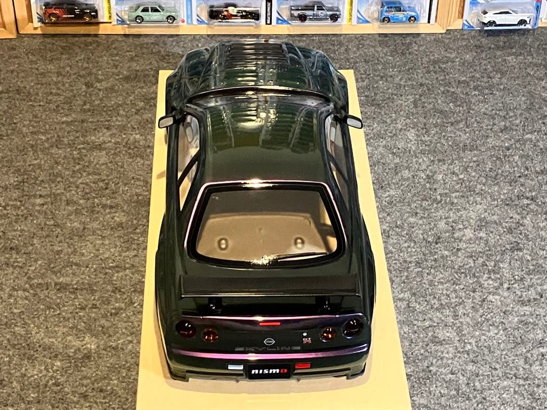 タミヤラジコンRC 日産スカイラインGT-R R34 塗装済スペアボディ偏光緑紫
