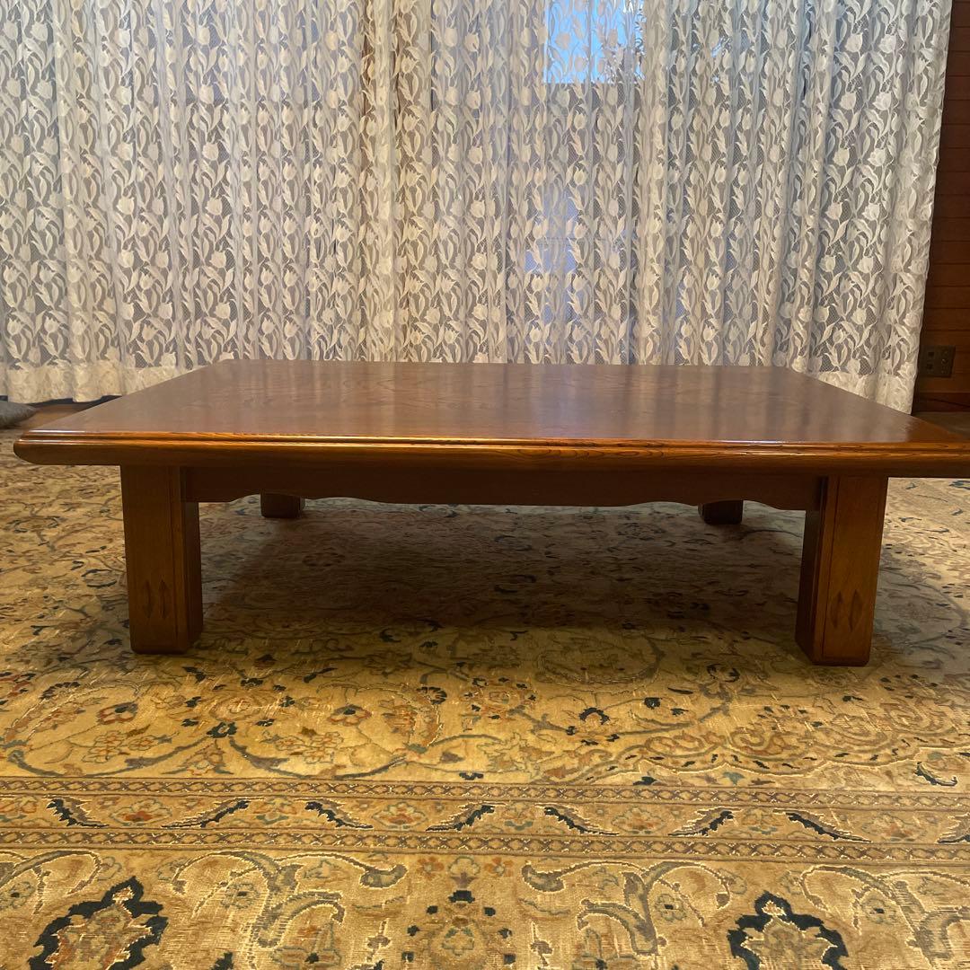 ほぼ配送料アンティーク木製ダークブラウン低テーブル