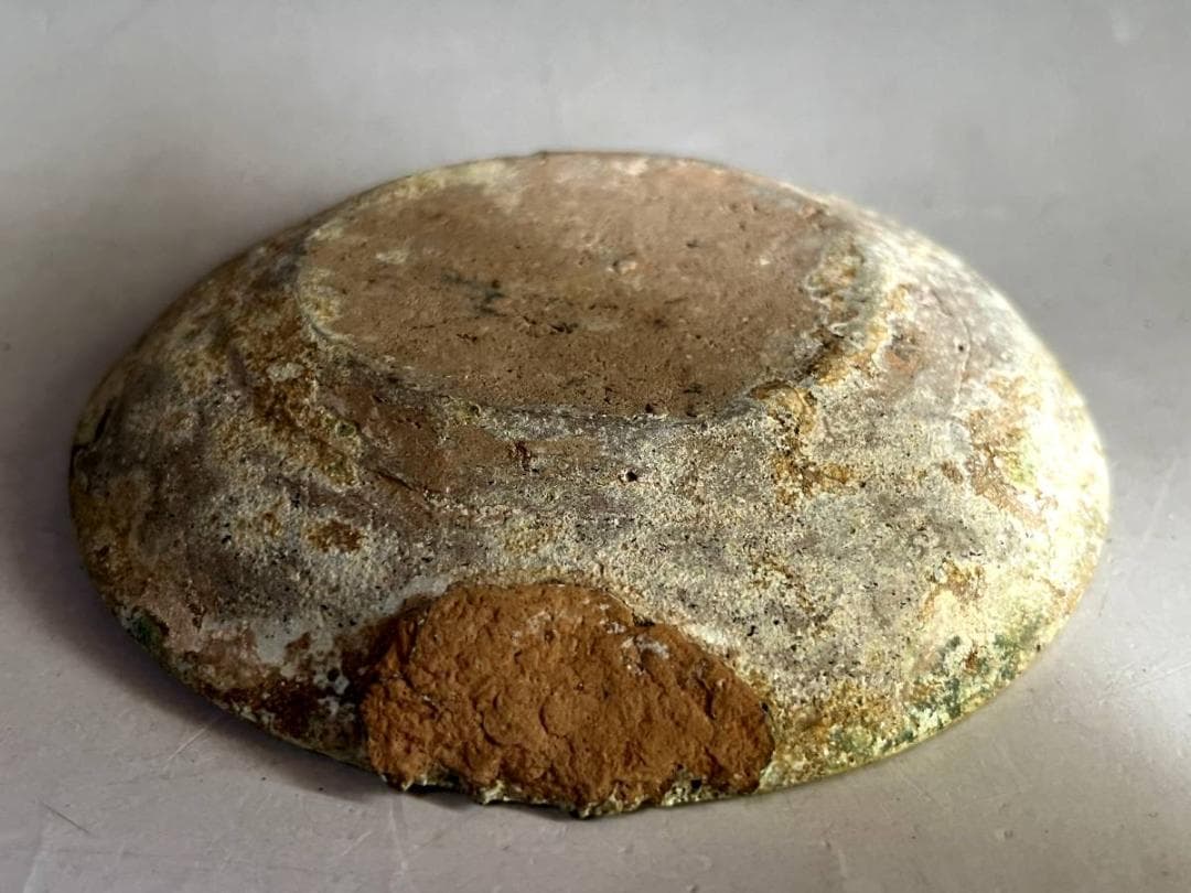 須恵器■古い時代物皿 土器 発掘皿 引っ付き痕 古玩 古美術 時代物 骨董品■