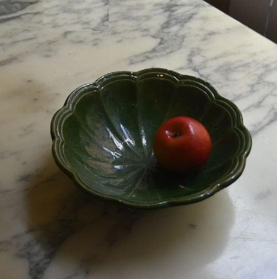 美品　眺めの良い輪花鉢　フランスアンティーク　西洋民藝　19世紀