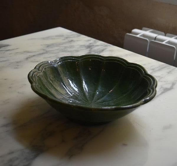 美品　眺めの良い輪花鉢　フランスアンティーク　西洋民藝　19世紀