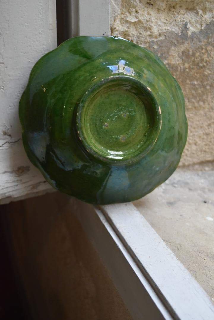 美品　眺めの良い輪花鉢　フランスアンティーク　西洋民藝　19世紀