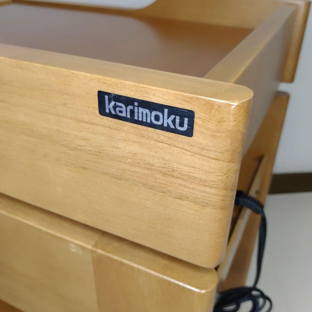 美品　Karimoku/カリモク　ナイトテーブル サイドテーブル　花台　電話台