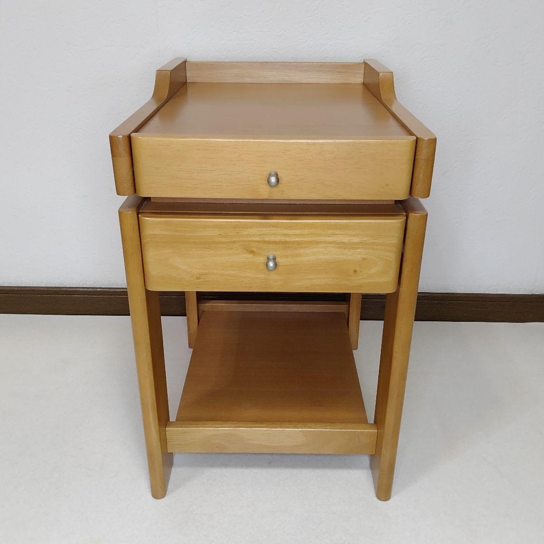 美品　Karimoku/カリモク　ナイトテーブル サイドテーブル　花台　電話台