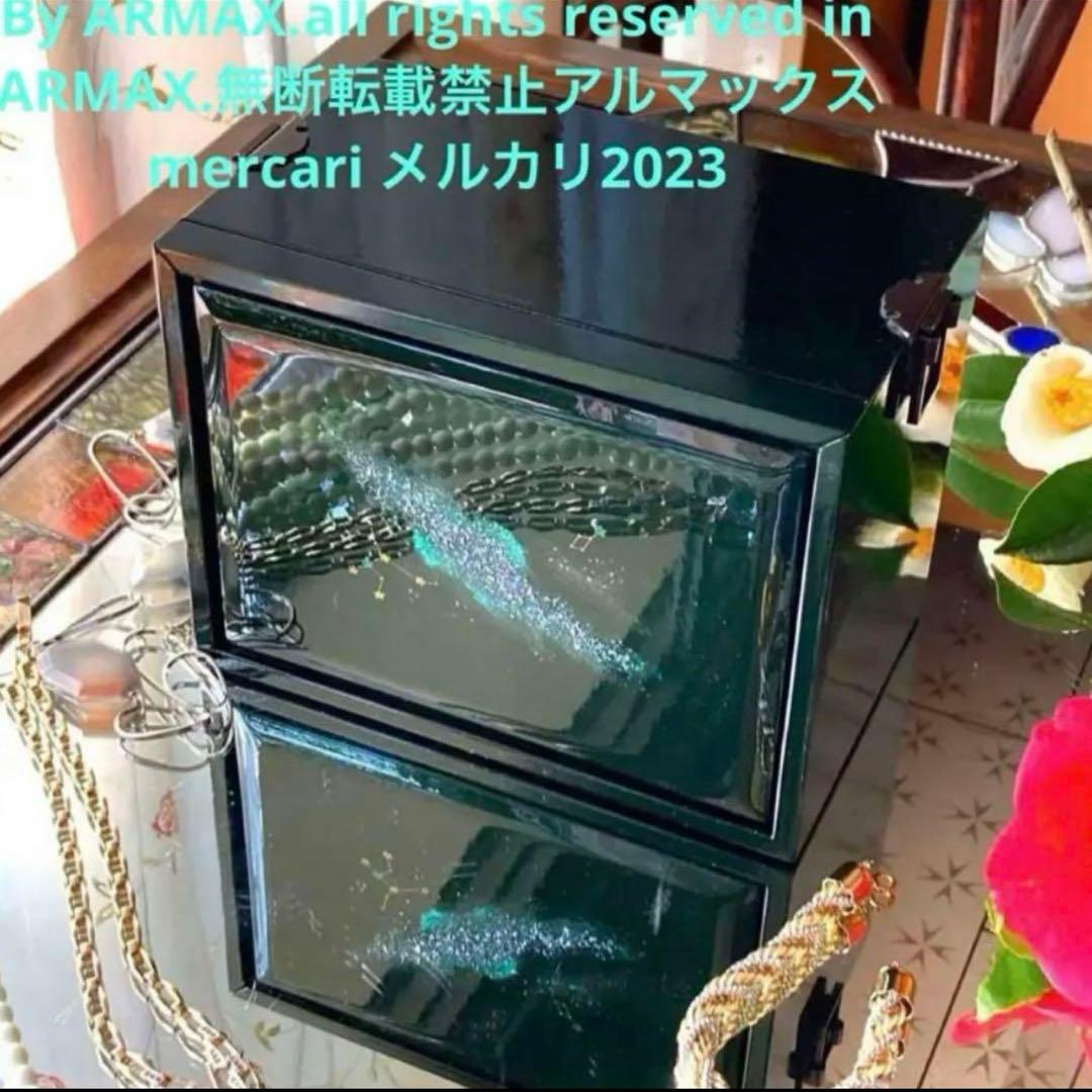 2172様感謝‼️JAPAN輪島螺鈿蒔絵「銀河-翠と紅」器局形宝石箱2点箱入