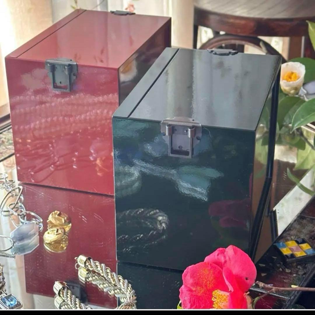 2172様感謝‼️JAPAN輪島螺鈿蒔絵「銀河-翠と紅」器局形宝石箱2点箱入