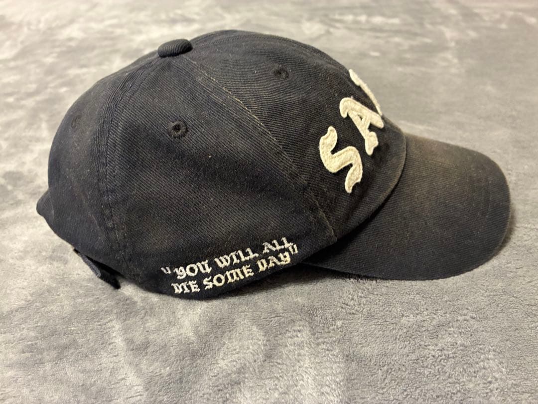 SAINT MICHAEL 6PANEL CAP LACERATING ブラック