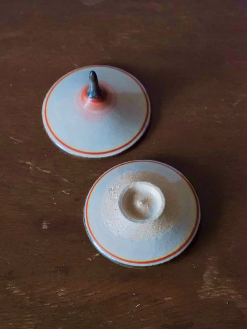 瑞豊窯　独楽　香合　蓋物　茶道具　箱付　古道具　時代物　美術品Q2251