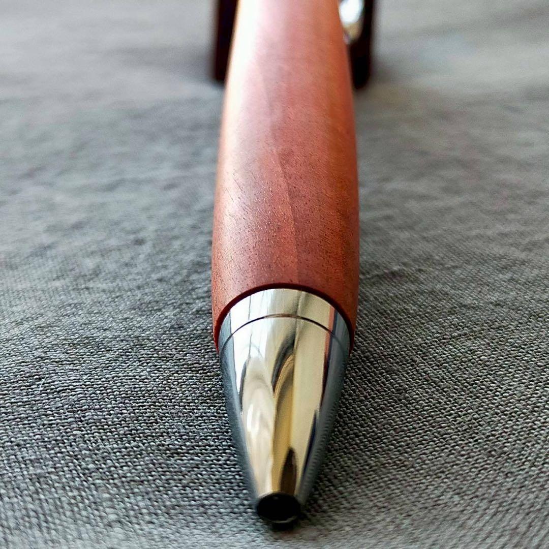 ピンクアイボリー　ハンドメイド　木軸ボールペン　G2　天然木　シルバー