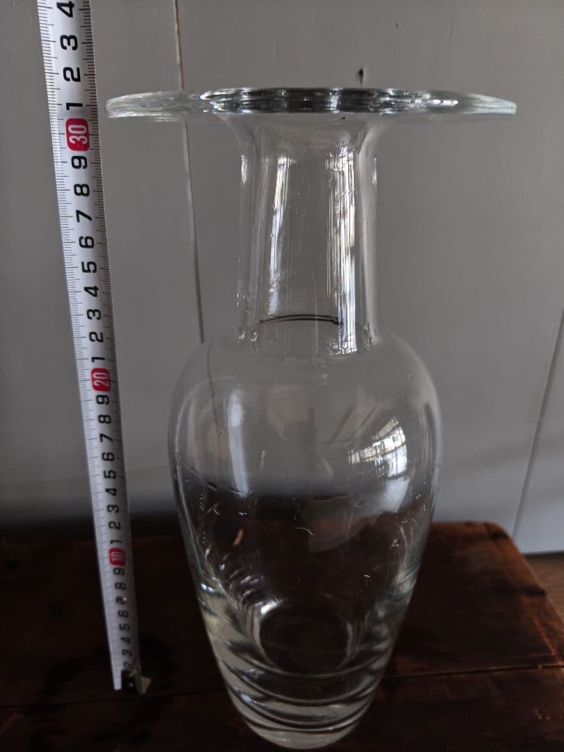 フランス　吹きガラス　花瓶