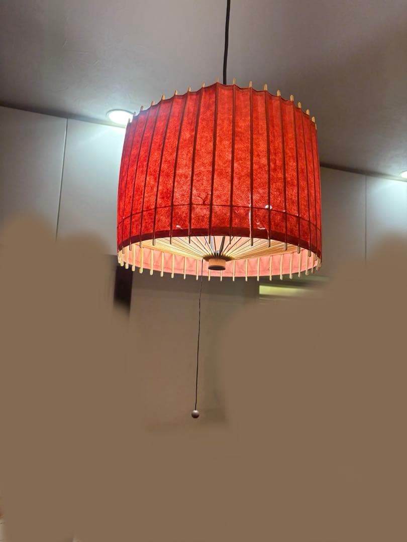 【KOTORI / 古都里】赤STペンダントライト照明／和紙／竹／和風インテリア