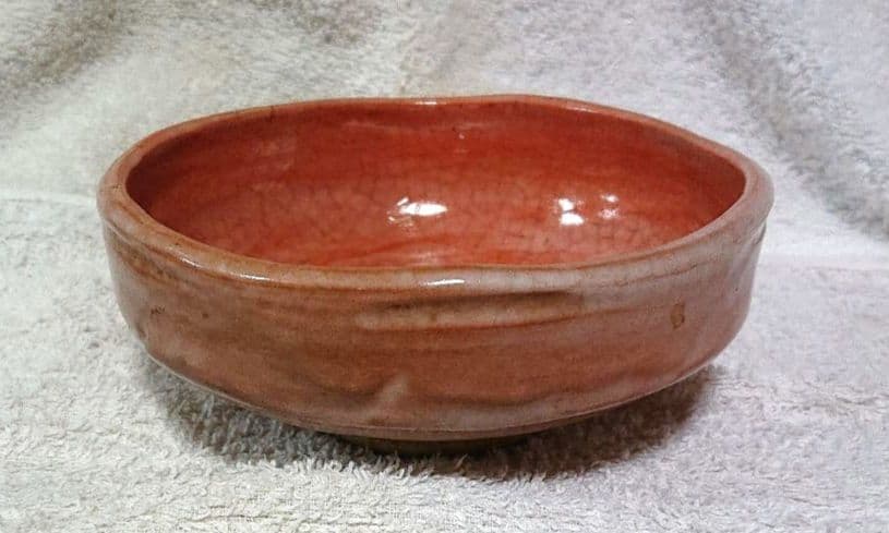 赤楽平茶碗 A435