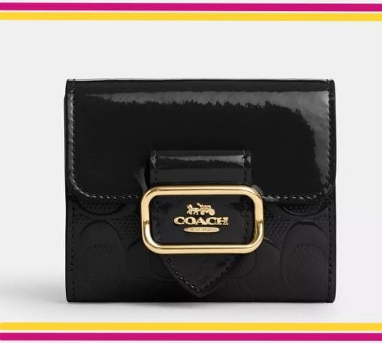再入荷COACH コーチ クロスグレーン レザー モーガン スモール 二つ折財布