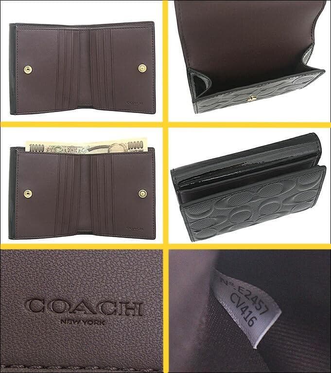 再入荷COACH コーチ クロスグレーン レザー モーガン スモール 二つ折財布