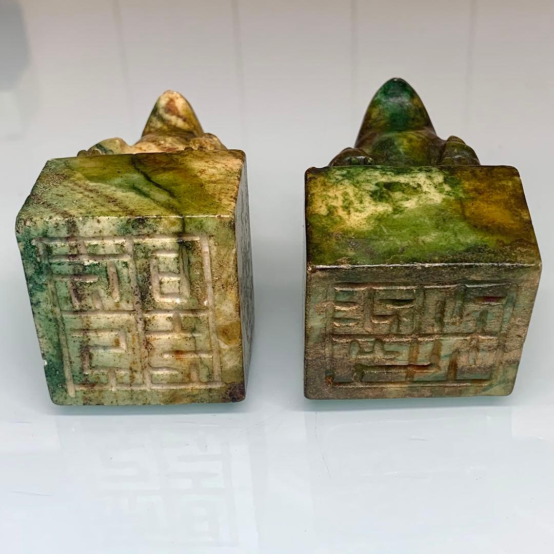 古代の印鑑　副葬品　印鑑　亀印　二重印鑑　アンティーク　2セット　骨董品