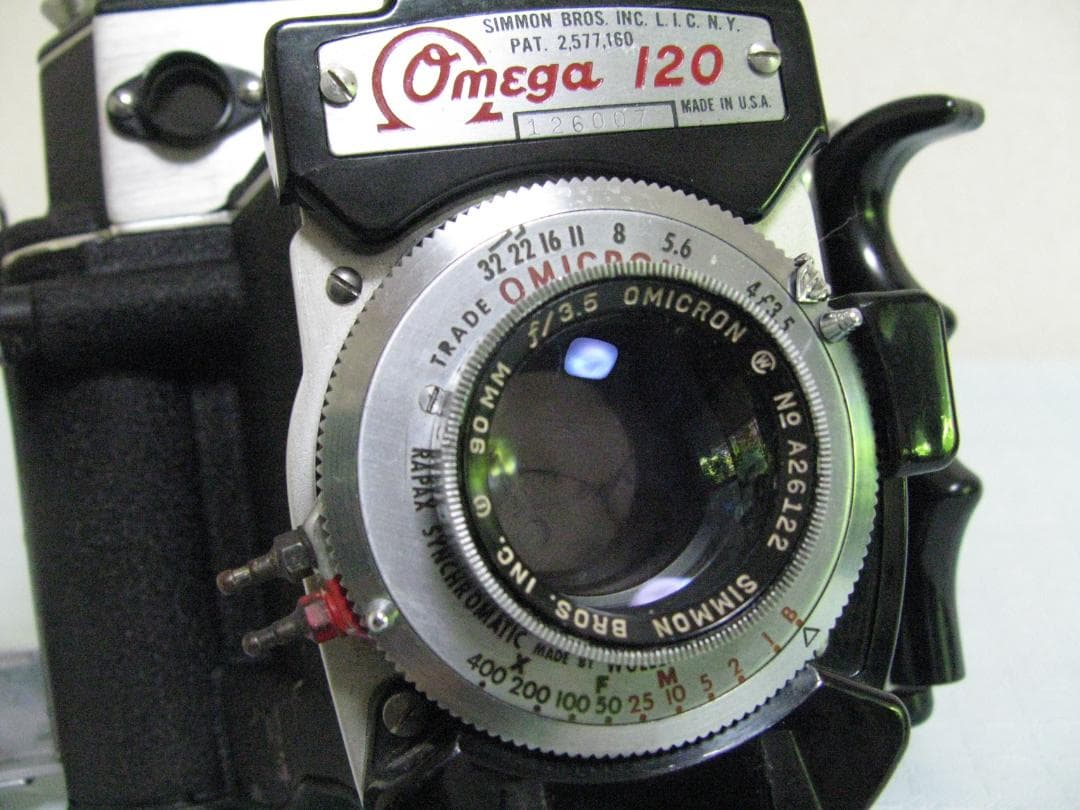 美品★ΩOmega120カメラオミクロンf:3.5/90mm1-1/400秒