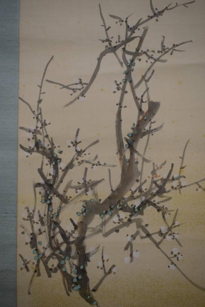 真作/浄土真宗/西本願寺/津田白印/寒梅画賛/布袋屋掛軸HG-378