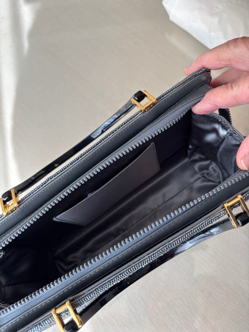 超高級ビーズ刺繍デザイン ハンドバッグ グレー