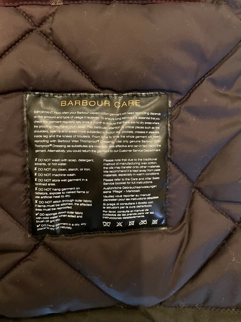 Barbour フード付きブラウンジャケット S