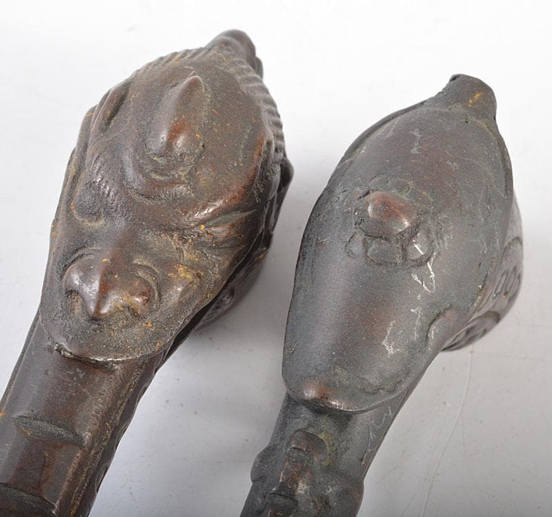 時代提げ物　書道具　古銅　矢立　6点　まとめて　M　R5246