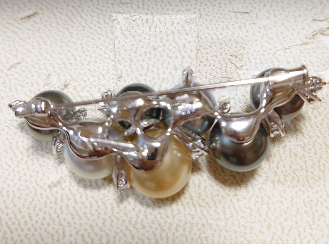 木下真珠ダイヤ　ブローチ