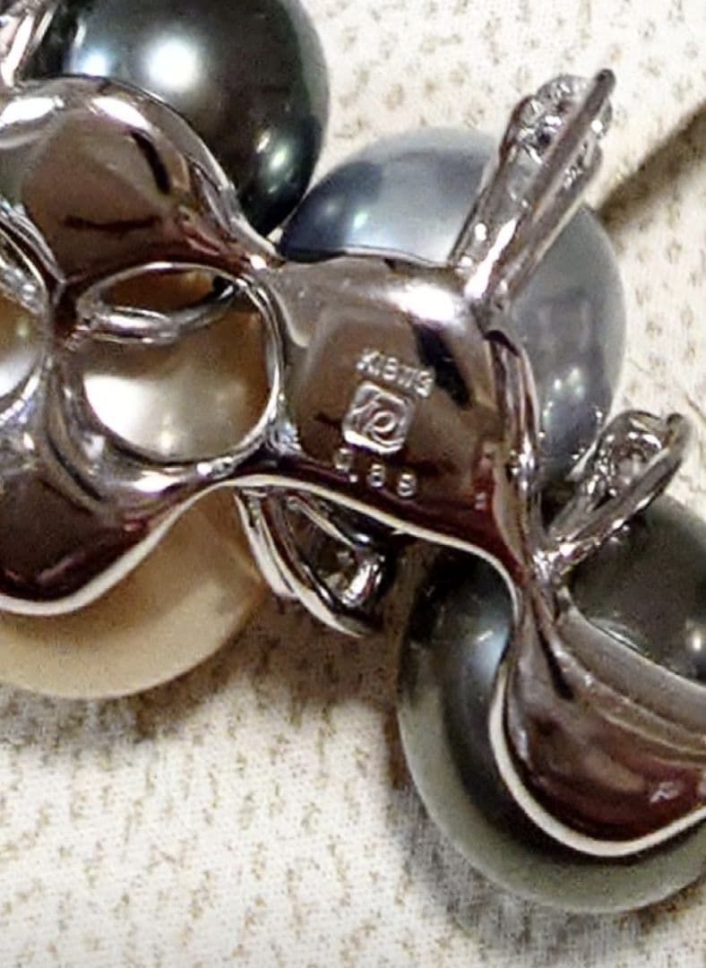 木下真珠ダイヤ　ブローチ