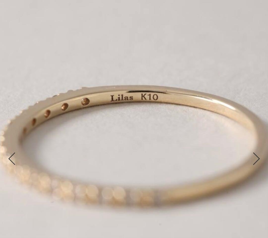 Lilas ダイヤハーフエタニティーリング K10 13号