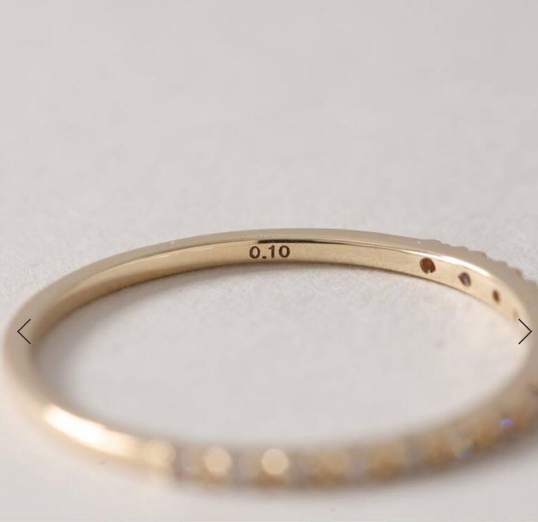 Lilas ダイヤハーフエタニティーリング K10 13号