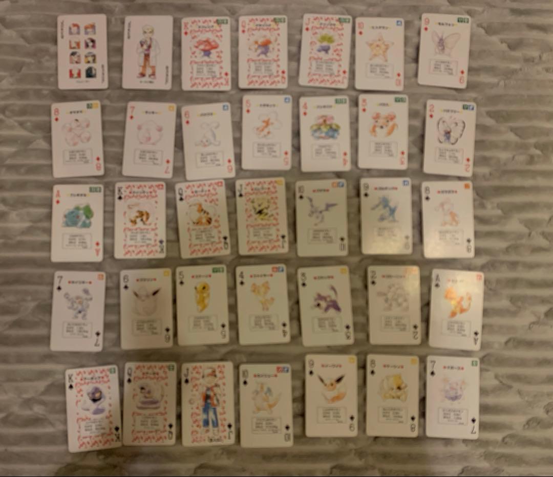 ポケットモンスター　トランプ　赤　レトロ　54枚
