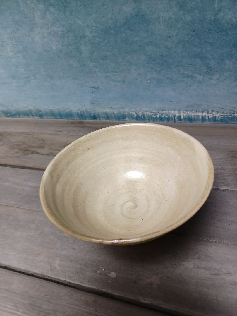 茶碗　佐藤公平作　糠釉　抹茶茶碗　茶道　茶道具　木箱入