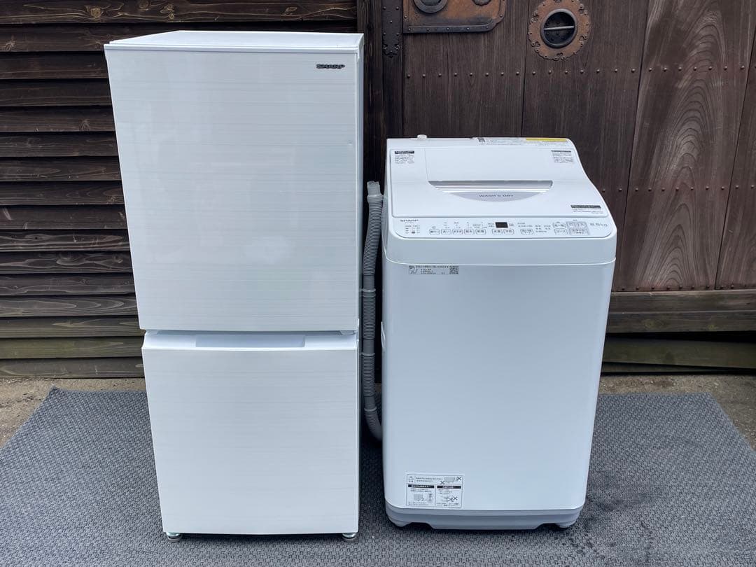 145 単身用　1人暮らし　シャープ冷蔵庫＆洗濯機(乾燥付き)　仙台　宮城