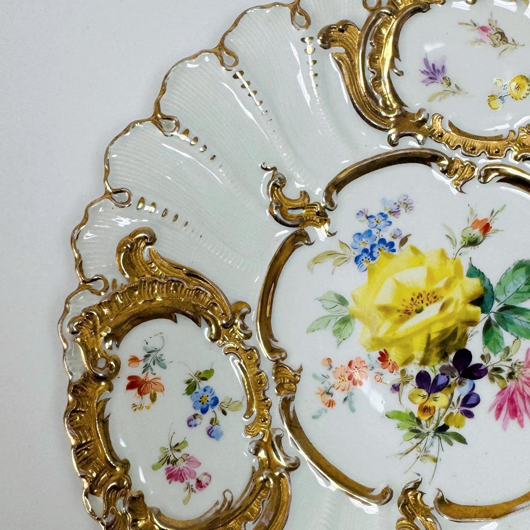 ★マイセン★1級品/プレート/花柄/ゴールド/バラ/プレート/アンティーク