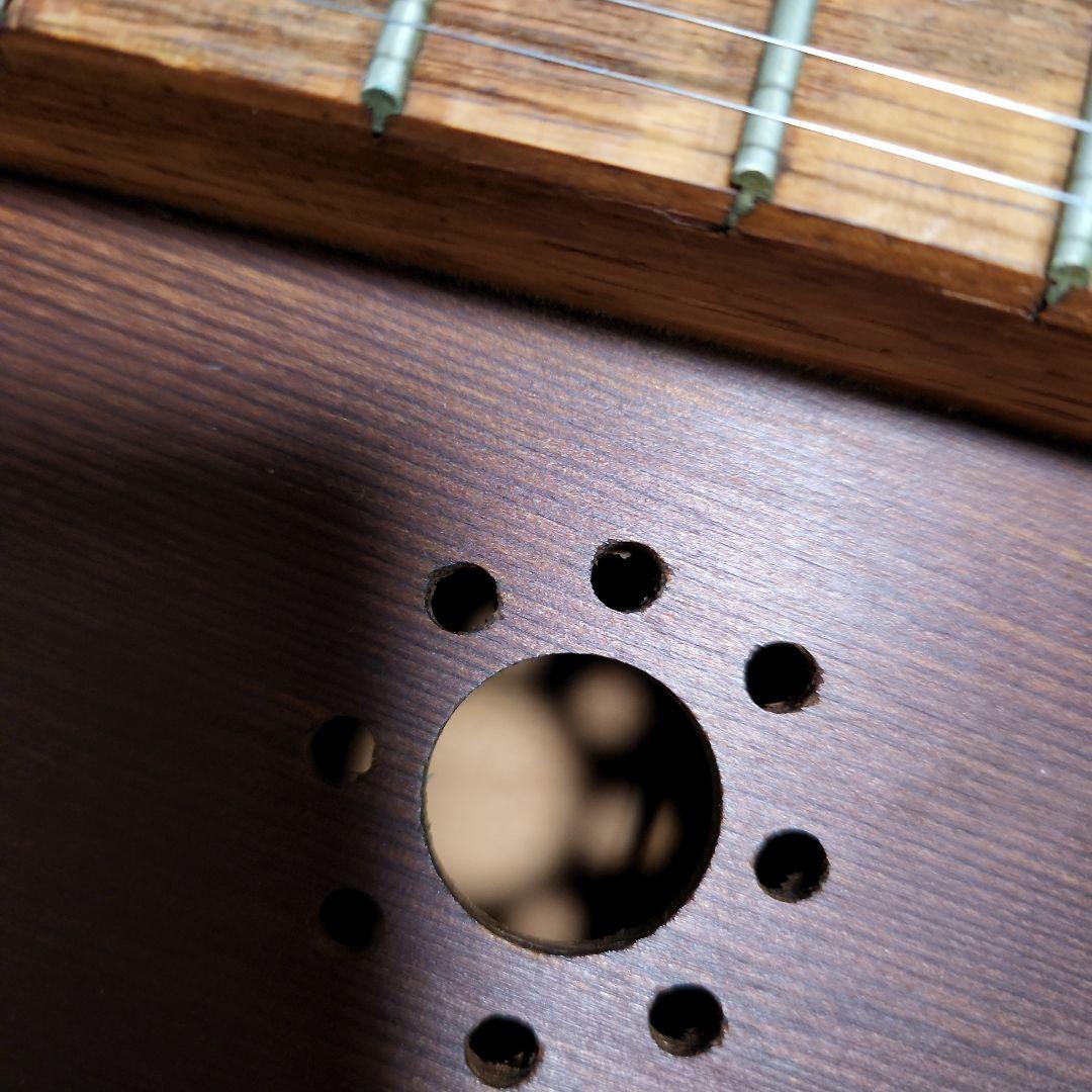 ダルシマー 4弦 木製 ブラウン ケース付き