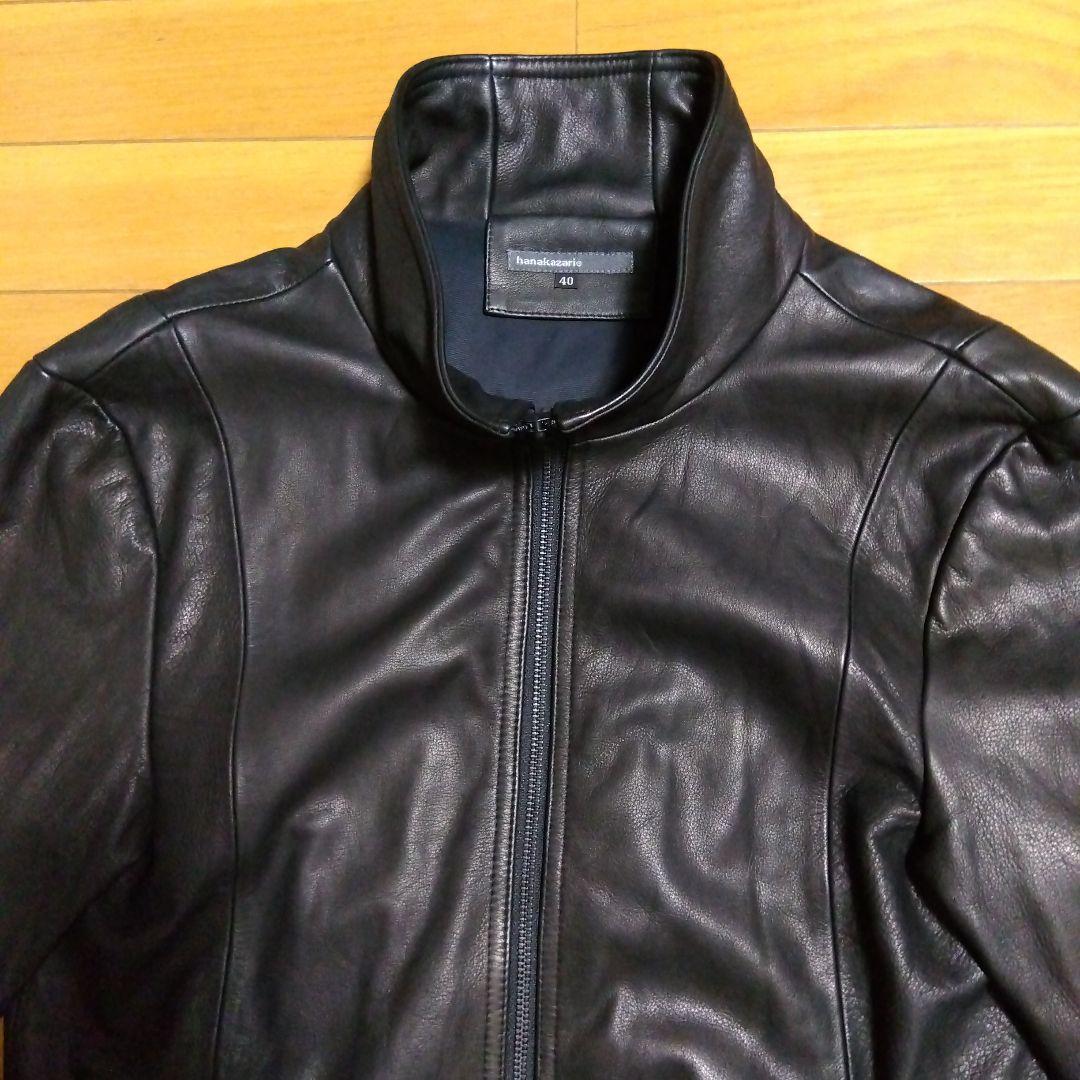 【極美品‼️】ブラックレザーシングルライダースジャケット