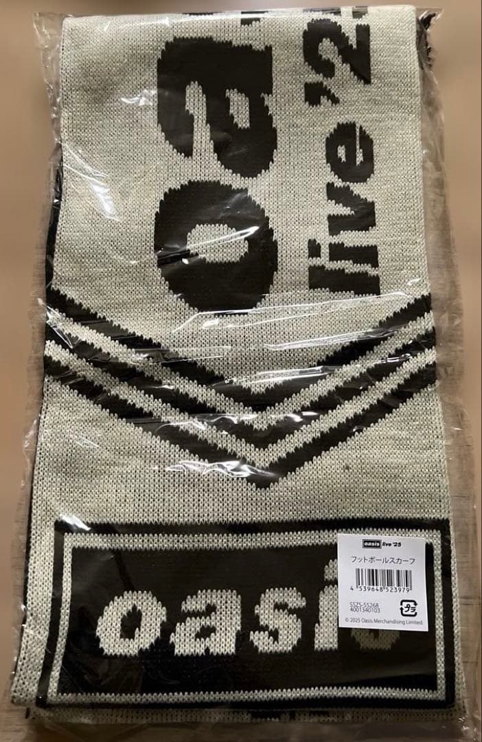 oasis フットボールスカーフ live '25 マフラー　オアシス　新品