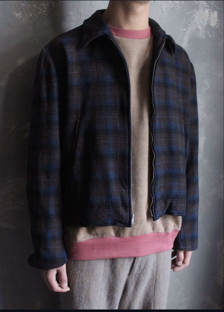 Pendleton チェック1950s wool zip jacket