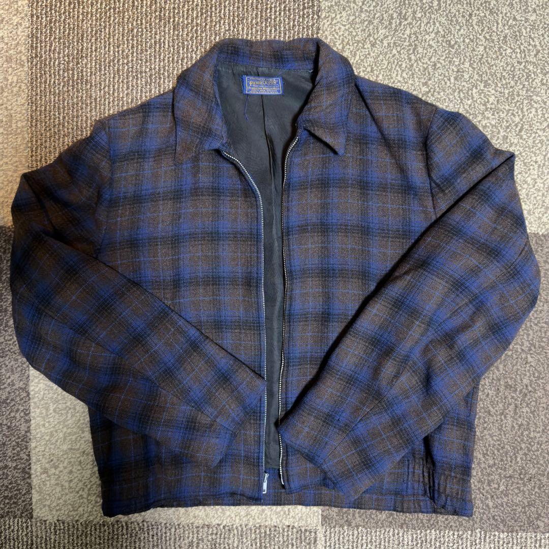 Pendleton チェック1950s wool zip jacket