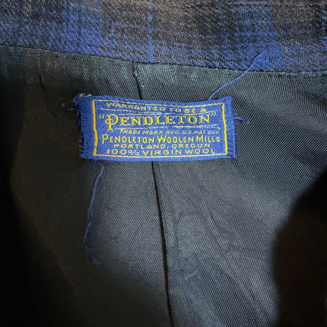Pendleton チェック1950s wool zip jacket