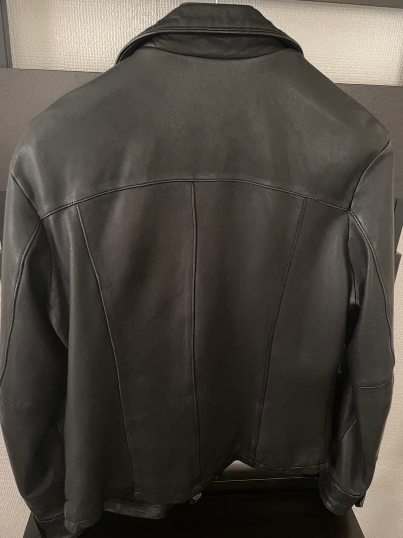 AVIREX ブラック シングルライダースジャケット L 6161063 羊革