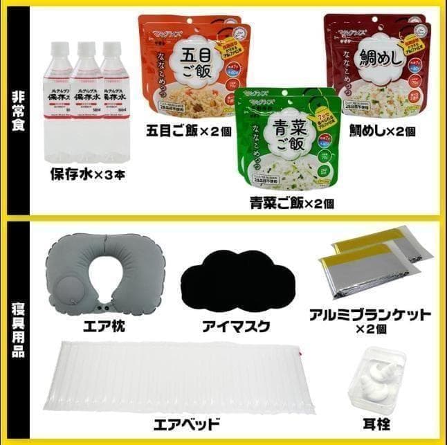 防災セット 持ち出し 1人用 車 中身 防災用品セット 非常用持ち出し袋セット